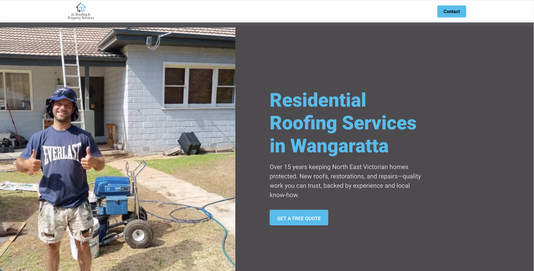 JL Roofing website preview